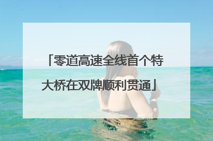 零道高速全线首个特大桥在双牌顺利贯通