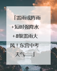 雷雨或阵雨+短时强降水+8级雷雨大风！东营中考天气……