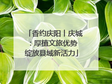 香约庆阳丨庆城：厚植文旅优势 绽放县域新活力