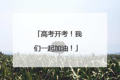 高考开考！我们一起加油！