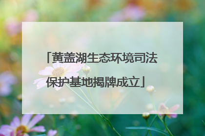 黄盖湖生态环境司法保护基地揭牌成立