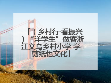 （乡村行·看振兴）“洋学生”做客浙江义乌乡村小学 学剪纸悟文化