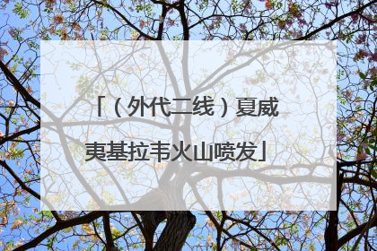 （外代二线）夏威夷基拉韦火山喷发