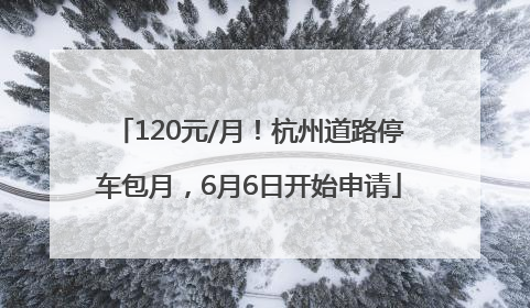 120元/月！杭州道路停车包月，6月6日开始申请
