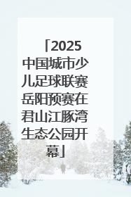 2025中国城市少儿足球联赛岳阳预赛在君山江豚湾生态公园开幕