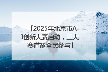 2025年北京市AI创新大赛启动，三大赛道邀全民参与