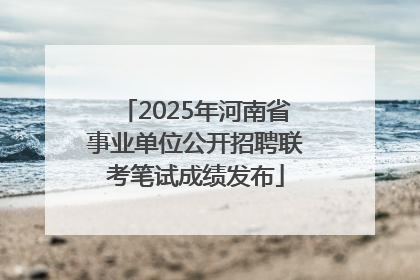 2025年河南省事业单位公开招聘联考笔试成绩发布