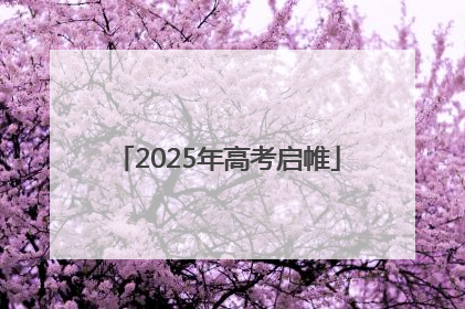 2025年高考启帷
