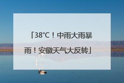 38℃！中雨大雨暴雨！安徽天气大反转
