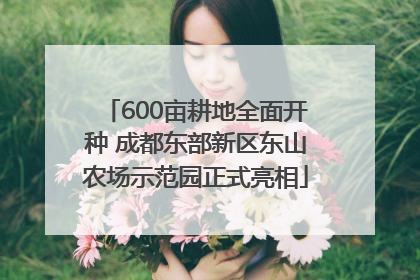 600亩耕地全面开种 成都东部新区东山农场示范园正式亮相