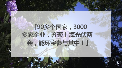 90多个国家，3000多家企业，齐聚上海光伏两会，能环宝参与其中！