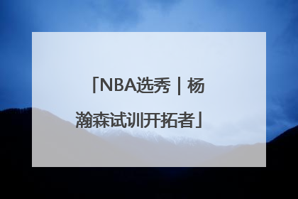 NBA选秀｜杨瀚森试训开拓者